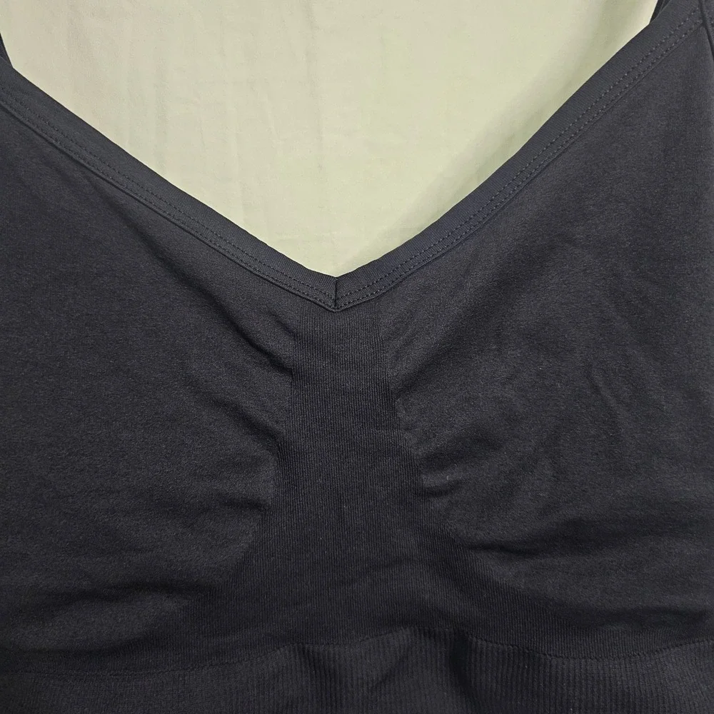 Old Navy‎ Active Seamless Go-Dry Sports Bra Black 2X Adjustable Straps Racerback